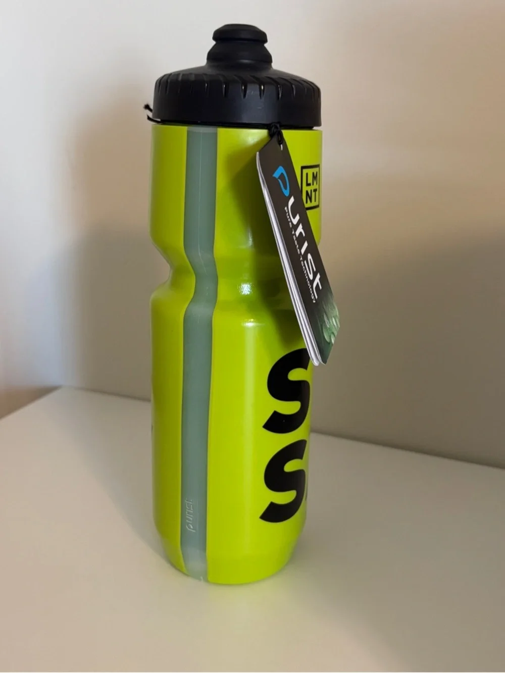 Stay Salty Neon Yellow Squeeze Water Bottle LMNT Purist Travel Bike 26oz NEW